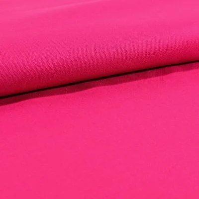 Tissu Toile Coton Canvas uni Fuchsia - Par 10 cm