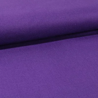 Tissu Toile Coton Canvas uni Violet - Par 10 cm