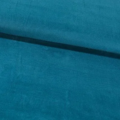 Tissu Velours milleraies Bleu pétrole - Par 10 cm