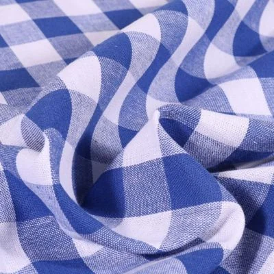 Tissu Vichy Très grands carreaux 17 mm Bleu roi - Coupon de 3 mètres