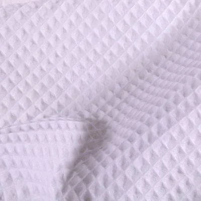 Tissu Nid d';abeille Blanc x10cm