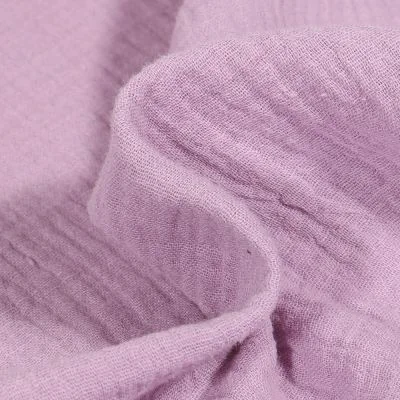 Tissu Double gaze de coton uni Lilas - Par 10 cm