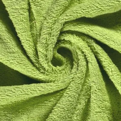 Tissu Eponge légère 340 g/m² uni Vert pomme - Par 10 cm