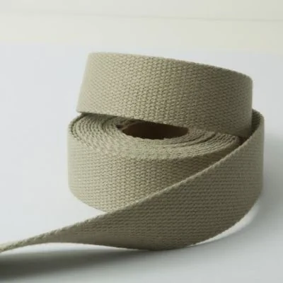 Sangle Polyester aspect Coton 30 mm Vert olive x1m